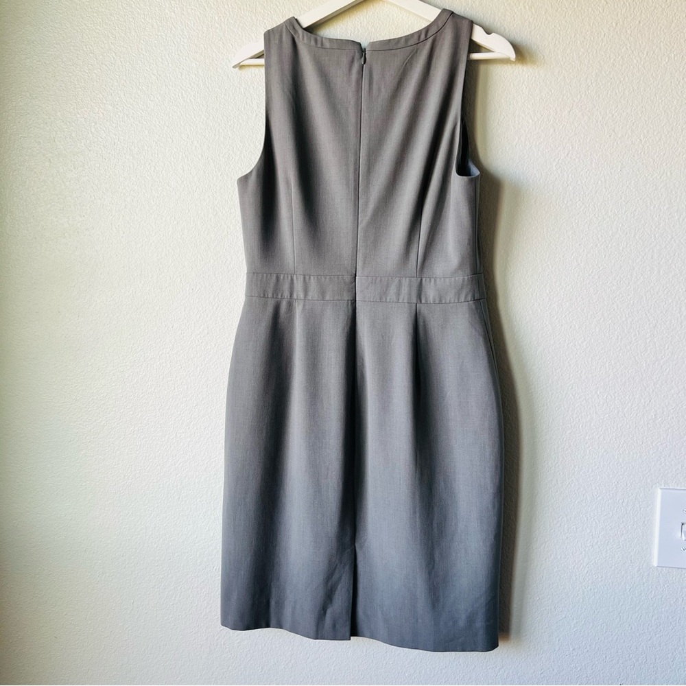 J. Crew Gray Sheath Dress Size 8 Sleeveless Work Office Career Knee Length - Picture 4 of 8
